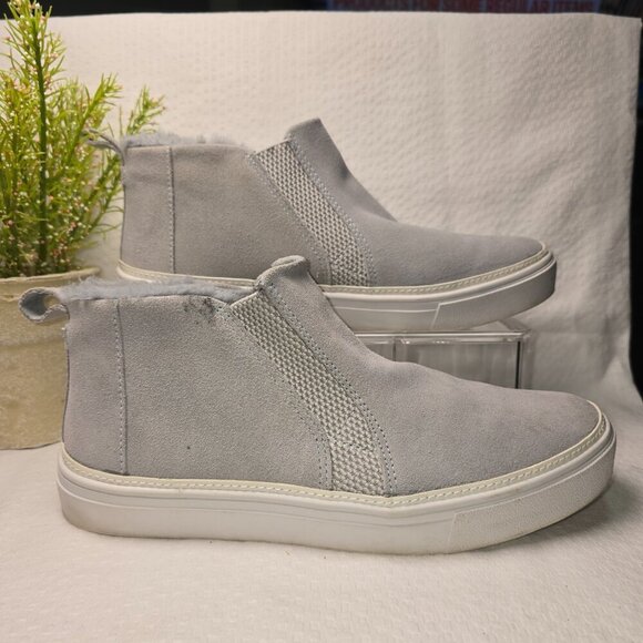 TOMS WOMENS BRYCE CASUAL SLIP ON GRAY SUEDE SNEAKERS SHOES BOOTIES SIZE 9 - Picture 2 of 10